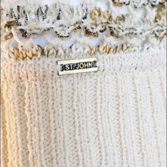 St. John Cream and Gold Sweater - Picture 4 of 7